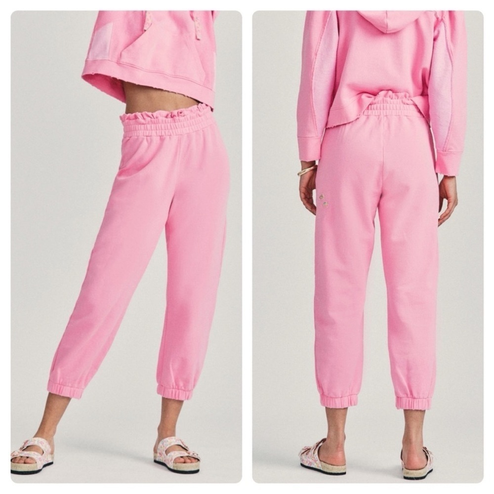 LoveShackFancy Mirabella jogger party pink size large NWT